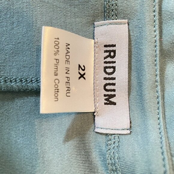 IRIDIUM Women’s Midi Dress Size 2X Relaxed Fit Pima Cotton Asymmetrical Hemline - Picture 6 of 6